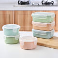 Mini Round Food Preservation Box Rectangular Plastic Storage Box Kitchen Refrigerator Sealing Bento Boxes 1Pcs. 