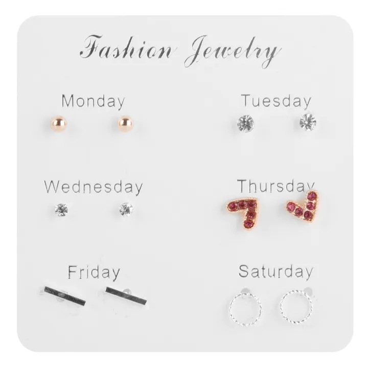 Simple%20Design%20One%20Week%20Earring%20Sets%20Ear%20Studs%20for%20Women%20Girls%20-%20Image%202
