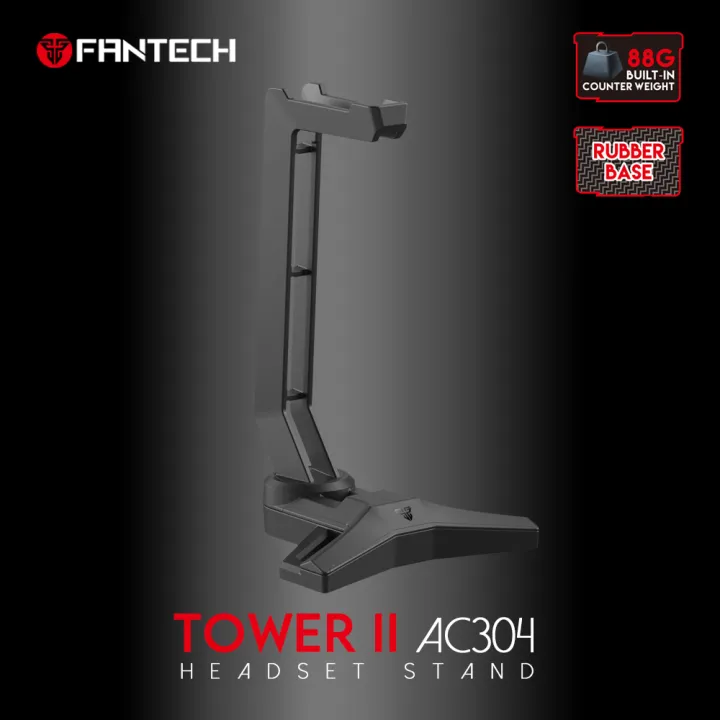 FANTECH%20AC304%20TOWER%20II%20HEADSET%20STAND%20With%20Rubberized%20Base,%20Black.%20-%20Image%202