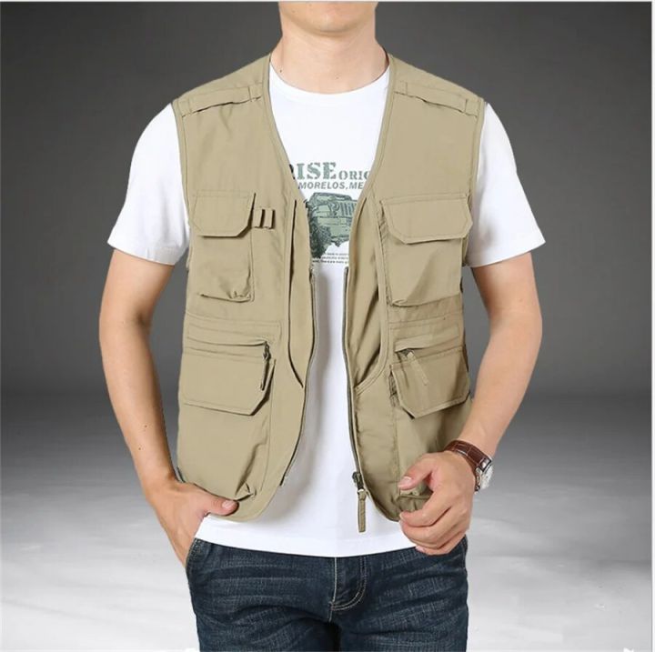 Outdoor%20Vest%20Men's%20Multi-Pocket%20Loose%20Workwear%20Sleeveless%20Jacket%20Men%20Climbing%20Hiking%20Fishing%20Cargo%20Tool%20Waistcoat%20Oversize%206XL%20-%20Image%202
