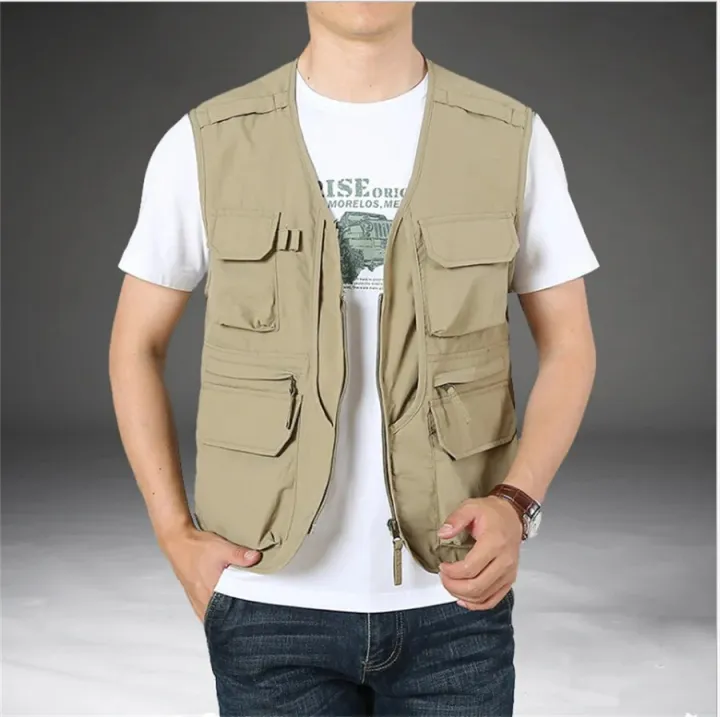 Outdoor%20Vest%20Men's%20Multi-Pocket%20Loose%20Workwear%20Sleeveless%20Jacket%20Men%20Climbing%20Hiking%20Fishing%20Cargo%20Tool%20Waistcoat%20Oversize%206XL%20-%20Image%202
