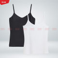 Women's Cotton Scoop Neck Camisole Non Adjustable Spaghetti Strap Tank Top From Levin.