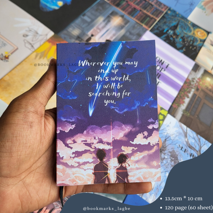 "Your%20Name"%20anime%20based%20Small%20Notebook%20(5.4"*4"%20%20%20,A6%20size)%20%20-%20Notebook/sketchbook/sketchpad%20for%20drawing,%20sketching,%20writing%20with%20classic%20look%20-%20Image%203