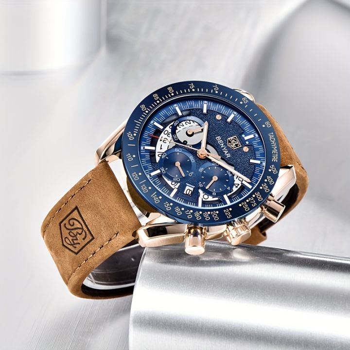 1pc%20BY%20BENYAR%20Watch%20For%20Men%20Chronograph%20Men's%20Watch%20Analog%20Quartz%20Movement%20Stylish%20Sports%20Designer%20Wrist%20Watch%201181.1inch%20Waterproof%20Elegant%20Father's%20Day%20Gift%20-%20Image%204