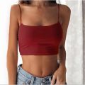 Tank Top Black Halter Crop Tops Women Summer Camis Backless Camisole Fashion Casual Tube Top Female Sleeveless Cropped Vest.
