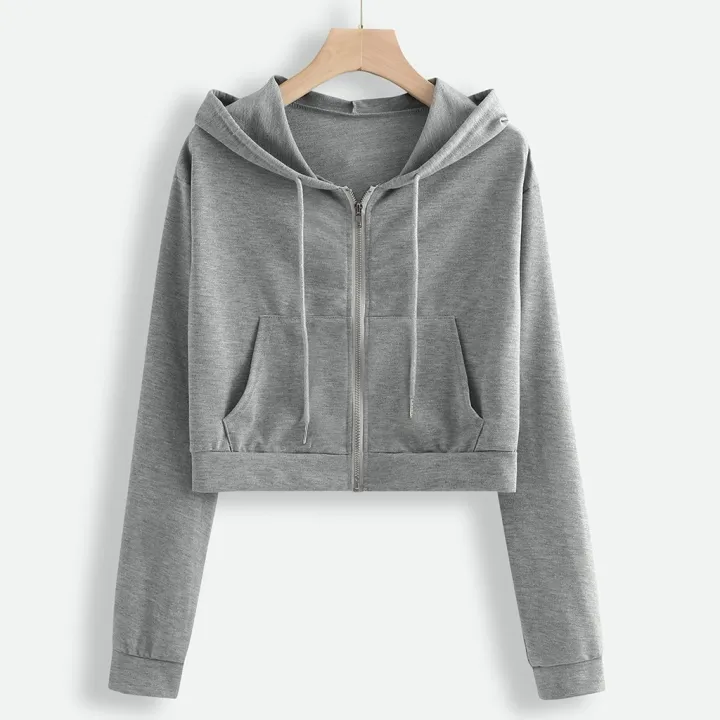 Solid%20Zipper%20Women's%20Crop%20Tops%20Sweatshirt%20Casual%20Pocket%20Long%20Sleeve%20Pullover%20Hooded%20Drawstinhg%20Hoodies%20For%20Girls%20Fashion%20%D0%A1%D0%B2%D0%B8%D1%82%D1%88%D0%BE%D1%82%20-%20Image%205