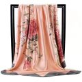Luxury Brand Silk Scarf Fashion Foulard Satin Shawl Leopard 90*90cm Square Head Scarves Women Bandanna Pareo Headscarf. 