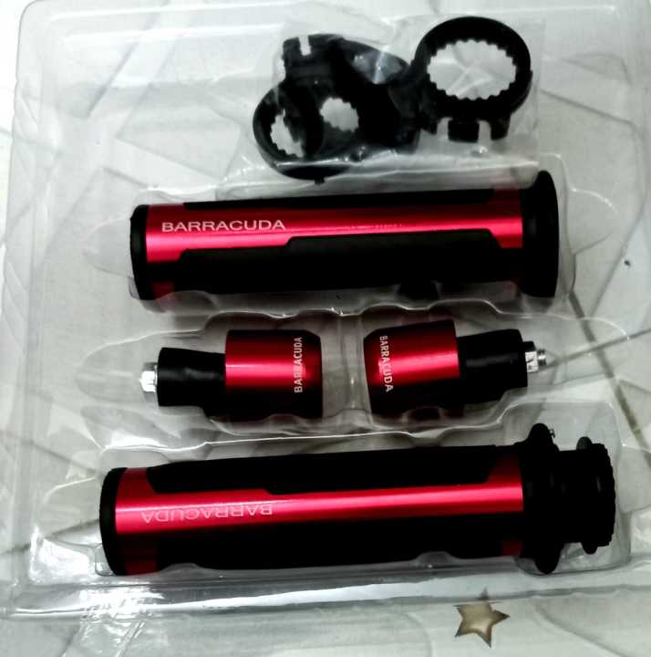 Bike%20Handlebar%20grips%20/%20Barracuda%20Handle%20Grip%20Professional%20Motorcycle%20Gripping%20protecting%20Handle%20bar%20cover-%20Red%20-%20Image%202