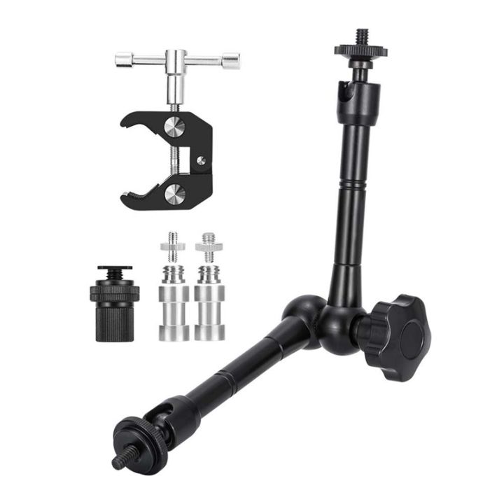 Magic%20Arm%20With%20Super%20Clamp%2011%20inch%20Articulating%20Friction%20Crab%20Clamp%20With%201/4%20inch%20And%203/8%20inch%20Thread%20For%20Dslr%20Camera%20Rig,%20Monitor,Led%20Lights%20And%20Flash%20Light%20-%20Image%202