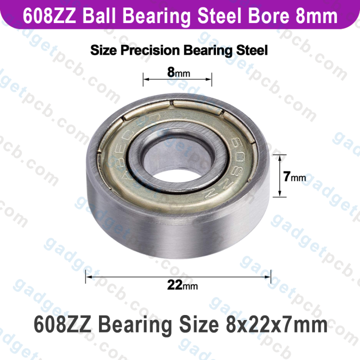 608ZZ%20Deep%20Groove%20Bearings%20608%20ZZ%208%20x%2022%20x%207mm%20Bearing%20Steel%20Hole%20diameter%208mm%20Rod%20Bearings%20-%20Image%202