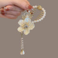 Camellia Tassel Hair Clip Pearl Ponytail Clip Fixed Hair Claw Barrettes Hairpin NOVO. 