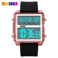 Skmei Square Dual Movement Sport Wristwatch Mens Waterproof Electronic Watches Montre Homme Shockproof Digital Men Watch 2246.