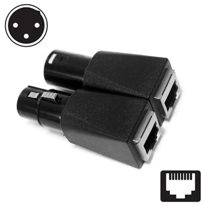LKPCIGCXM%20DMX%20to%20RJ45%20Connector%20RJ45%20Ethernet%20to%203%20Pin%20XLR%20DMX%20Female%20&%20Male%20Adapter%20Sets%20(3PIN%201Pair)%20-%20Image%203