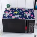 Printed Floral  Microwave Oven Cover with Side Pockets – Dustproof Oven Cover. 