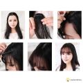 Fake Hair Air Bangs Seamless Clips in Front Fringe Girls Hairpiece. 