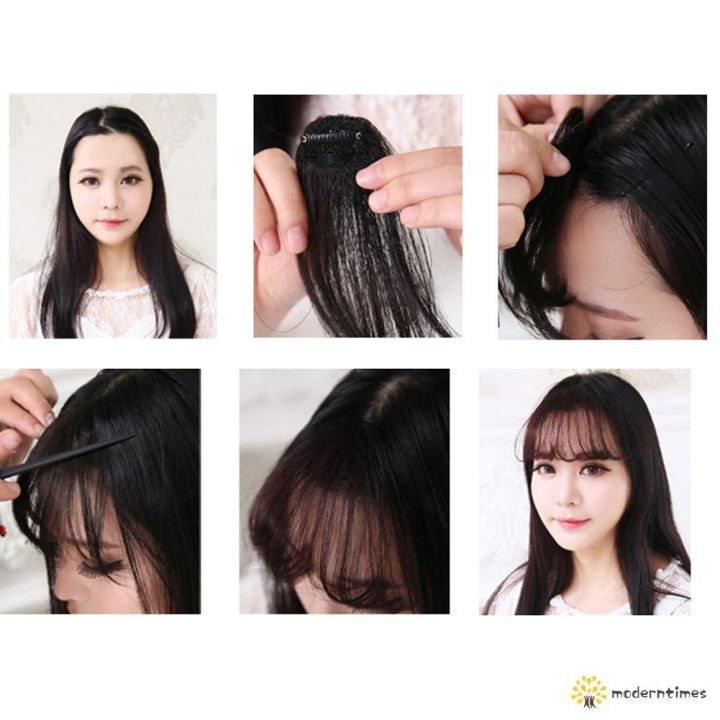 Fake%20Hair%20Air%20Bangs%20Seamless%20Clips%20in%20Front%20Fringe%20Girls%20Hairpiece%20-%20Image%203