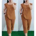 Ladies Cotton Soft Casual Wear Kurta with Comfort Fit Pant Tunic Dress Set. 