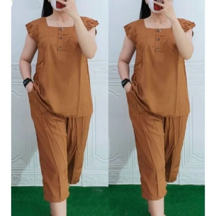 Ladies%20Cotton%20Soft%20Casual%20Wear%20Kurta%20with%20Comfort%20Fit%20Pant%20Tunic%20Dress%20Set%20-%20Image%203