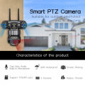 V380 Pro WiFi Outdoor IP Camera, 6MP(2MP+2MP+2MP)  Triple Lens Triple Screen Security Video Monitor, Night Vision, Waterproof CCTV Cameras. 