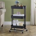 Kitchen Trolley 3 Tier Multi-function Trolley Storage Trolley.