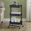 Kitchen Trolley 3 Tier Multi-function Trolley Storage Trolley.