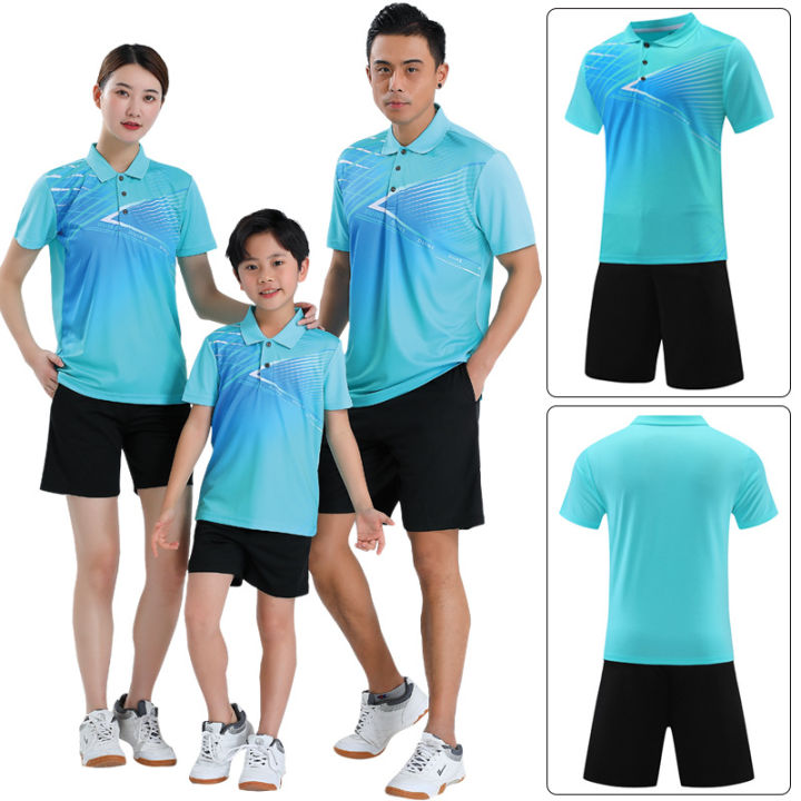 Badminton%20Clothes%20Outfit%20Men's%20Summer%20Short-Sleeved%20Sports%20Training%20Wear%20Children's%20Badminton%20Clothing%20Clothes%20Table%20Tennis%20Clothing%20Racing%20Suit%20-%20Image%203