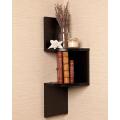 Malaysian Processed Wood  Wall Hanging Shelf - Black. 