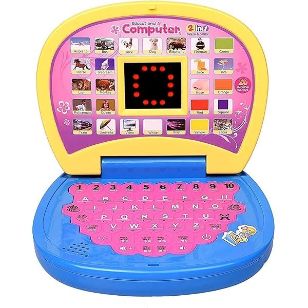 Educational Computer ABC and 123 Learning Kids Toy Laptop with LED Display and Music Educational Toy for Babies