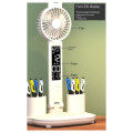 LED Clock Table Lamp Chargeable Dimmable Desk Lamp 4960Mah Fan Light. 