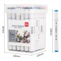 Deli 36 Pcs Dual Tip Sketch Art Markers Permanent Alco. Based.