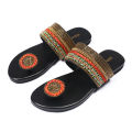 Lilaboti Handcrafted with beads Flat Sandal for Women Customized.