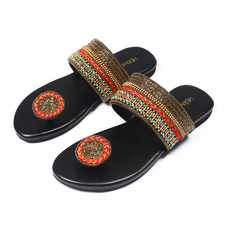 Lilaboti%20Handcrafted%20with%20beads%20Flat%20Sandal%20for%20Women%20Customized%20-%20Image%205