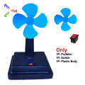 Table Fan Stand Plastic Body With Switch and profellor for 4v to 12v Dc Motor. 