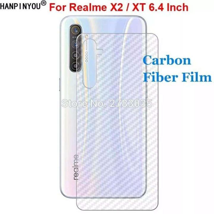 3D Carbon Fiber For Realme XT Skins Film Wrap Skin Phone Back
