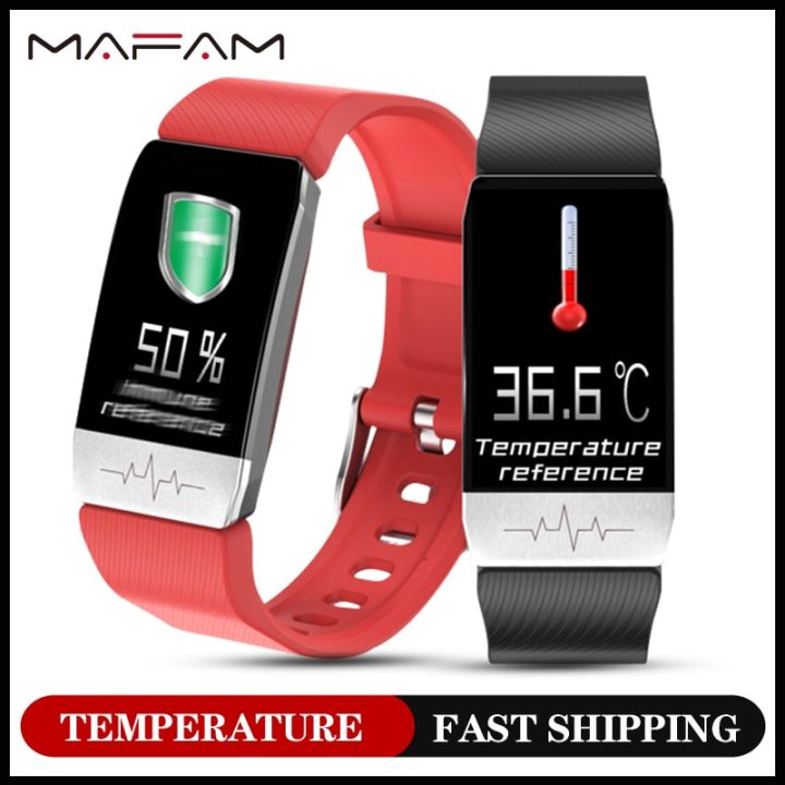 MAFAM%20T1%20Smart%20Watch%20Temperature%20Measure%20ECG%20Heart%20Rate%20Blood%20Pressure%20Monitor%20Drinking%20Remind%20Wrist%20Band%20For%20xiaomi%20Dropshiping%20-%20Image%203
