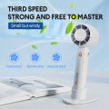 GAA Mini Handheld Fan Rechargeable electric Fans USB Strong Wind And Silent 5-Speed fan Adjustment Phone Holder. 