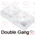 Molded PVC Box Double Gang PVC Back Box For Gang Switch Gang Socket 172x85x33mm Faceplate Wall Mount Switch Socket White PVC Deep Box. 