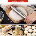Stainless Steel french Rolling Pin Chapati Belan Roti Roller. 