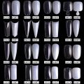 100/500Pcs Natural French Ballet Coffin False Nails Tips Half Cover French Acrylic ABS Tips Artificial 0 -9 Nail Art Tips. 