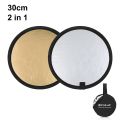 PULUZ 30cm 2 in 1 Silver / Gold Folding Photo Studio Reflector Board.