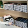 Printed 9 Grids Cloth Organizer Box – Keep Your Wardrobe Neat & Tidy (NWP 9L). 
