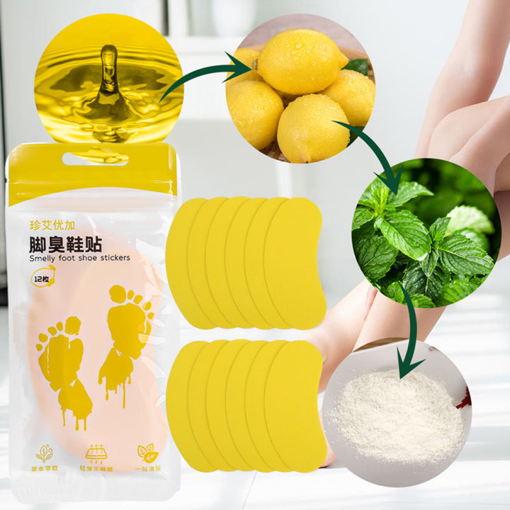 12/24pcs%20Shoes%20Odor%20Remover%20Deodorant%20Patch%20Lemon%20Athlete's%20Foot%20Soothing%20Insole%20Stickers%20-%20Image%204