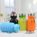 550ML Foldable Collapsible Telescopic Silicone Water Bottle Outdoor Water Cups Red.