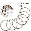 2inc (5.08cm) Photo Album Metal Ring Binder Office Circle Book Binder Loose-leaf Book Hoops Scrapbook Split Ring 6Pcs. 