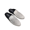 New Nagra 2022 Absolutely Uncommon Fashion Leather Embroidery Stylish Pattern Special Sole Beach half shoes Slippers - White.