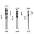 3Pcs 4 6 8 mm Carbide End Mill 4 Flutes End Mill Set Milling Cutter Tool Kit CNC Carbide Milling Cutter Spiral Router Bits(null). 