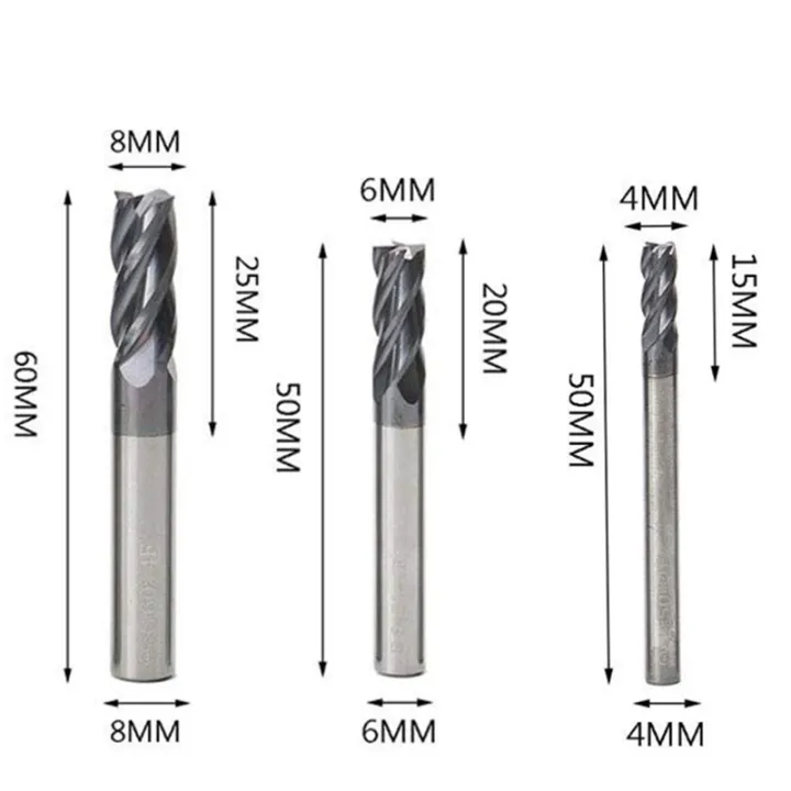 3Pcs%204%206%208%20mm%20Carbide%20End%20Mill%204%20Flutes%20End%20Mill%20Set%20Milling%20Cutter%20Tool%20Kit%20CNC%20Carbide%20Milling%20Cutter%20Spiral%20Router%20Bits(null)%20-%20Image%203