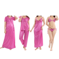 Fashionable 6 Part Nighty For Ladies - Elevate Your Nightwear with this Stylish and Comfortable Night Dress. 