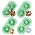 Non-Stick 2-Cavity Doughnut Baking Mold DIY Silicone Silicone Baking Pan Cake Mold Muffins. 