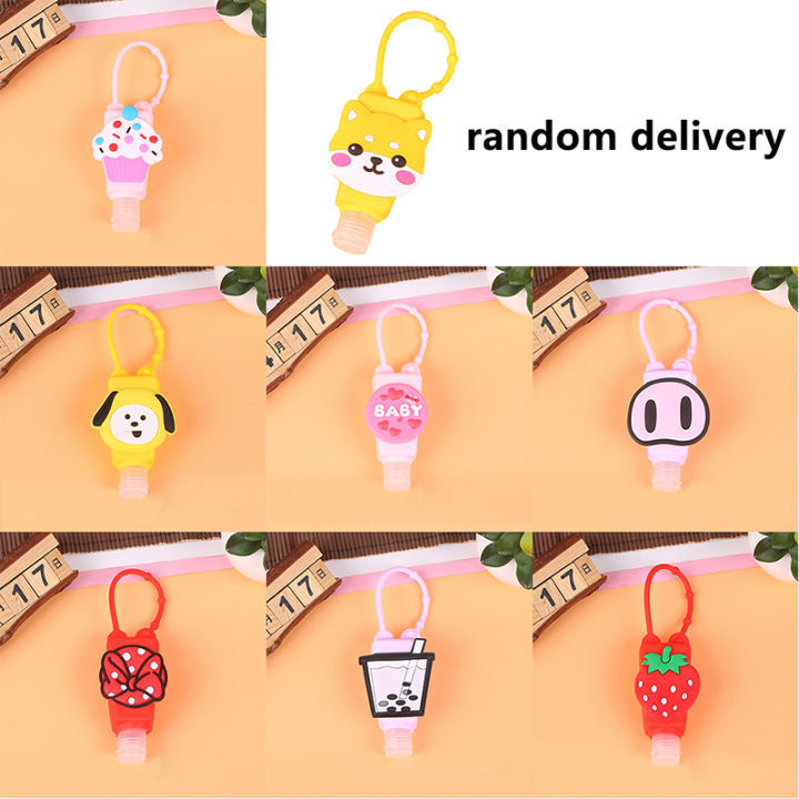 1pc Silicone Mini Silicone Hand Sanitizer Pocketable Holder With Empty Bottle